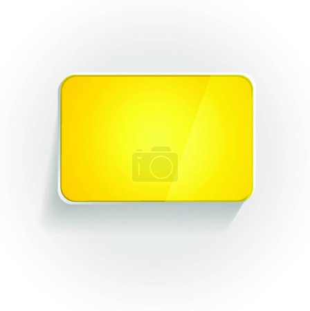 Ilustración de Ilustración del botón amarillo brillante - Imagen libre de derechos