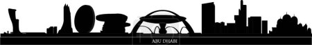 Illustration for Illustration of the abu dhabi skyline - Royalty Free Image