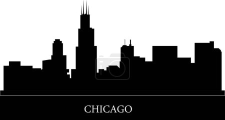 Illustration for Illustration of the Chicago skyline - Royalty Free Image