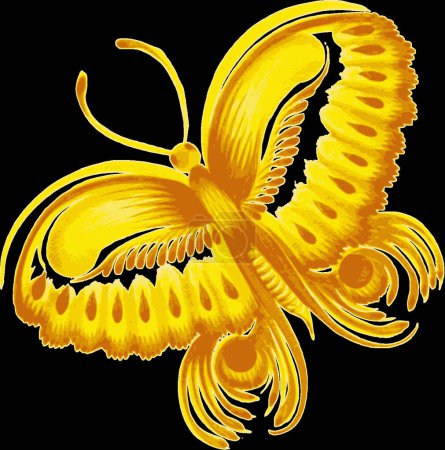Ilustración de Ilustración de la mariposa amarilla - Imagen libre de derechos