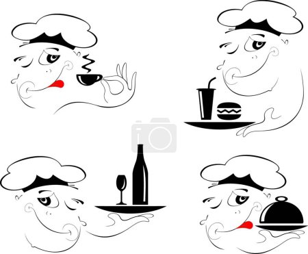 Illustration for Illustration of the icon cook. set - Royalty Free Image