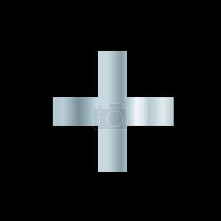 Ilustración de Christianity cruz griega, vector ilustración diseño simple - Imagen libre de derechos