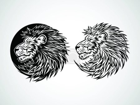 Illustration for Lion Emblem, vector illustration simple design - Royalty Free Image