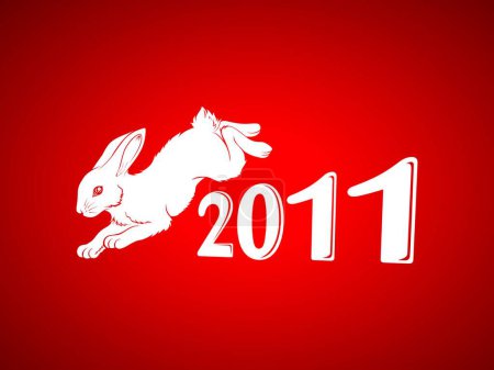 Illustration for Year of Rabbit, vector illustration simple design - Royalty Free Image