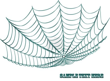 Téléchargez les illustrations : Spiderweb, illustration vectorielle design simple - en licence libre de droit