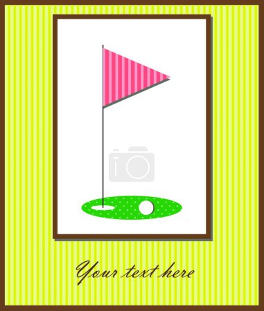 Ilustración de Tarjeta de golf, ilustración vectorial diseño simple - Imagen libre de derechos