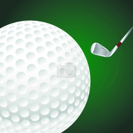 Illustration for Vector golf ball, vector illustration simple design - Royalty Free Image