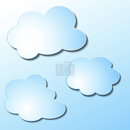 Illustration for Clouds, vector illustration simple design - Royalty Free Image