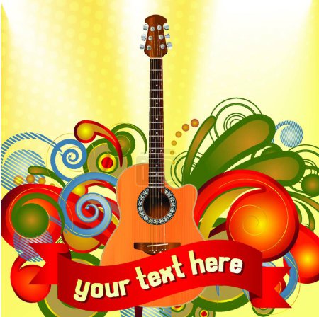 Illustration for Whimsical Music Theme, vector illustration simple design - Royalty Free Image