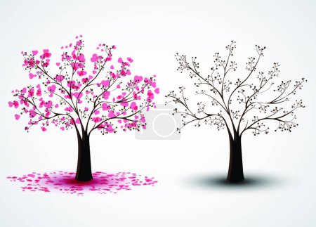 Illustration for Trees icons  vector illustration - Royalty Free Image