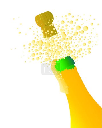 Ilustración de Champagne icono web, diseño simple - Imagen libre de derechos