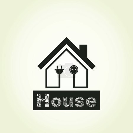 Illustration for House icon  vector illustration - Royalty Free Image