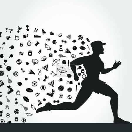 Illustration for Runner sports, graphic vector illustration - Royalty Free Image