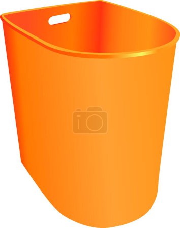 Illustration for Plastic Trash Can, graphic vector illustration - Royalty Free Image