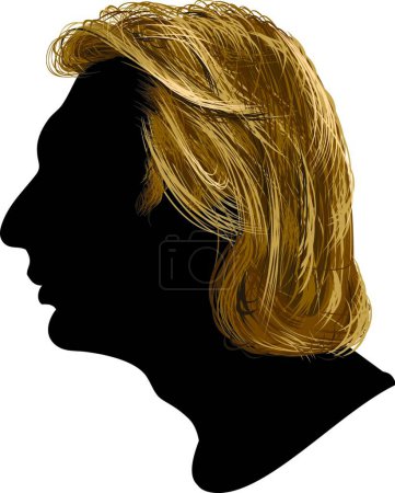 Illustration for Male profile, vector illustration simple design - Royalty Free Image