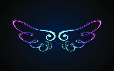 Illustration for Colorful Wings, simple vector illustration - Royalty Free Image