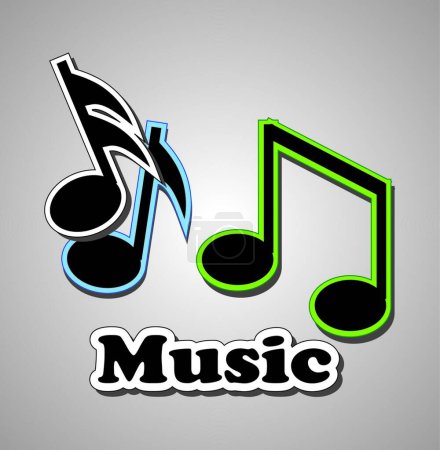 Illustration for Music and Notes, graphic vector illustration - Royalty Free Image
