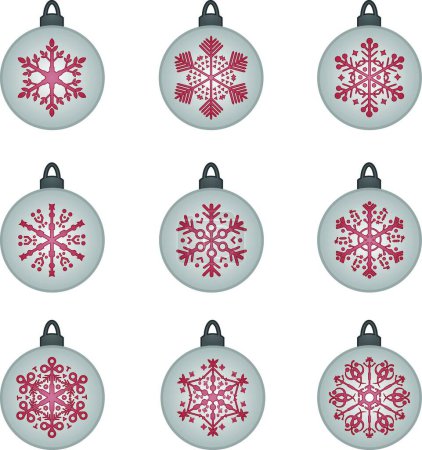 Illustration for Navidadl balls modern vector illustration - Royalty Free Image