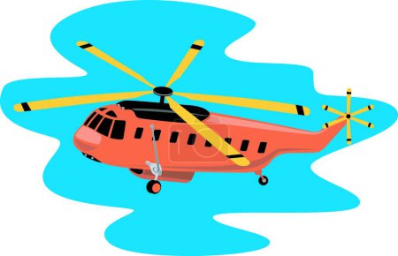 Téléchargez les photos : L'illustration de l'hélicoptère Chopper Retro - en image libre de droit