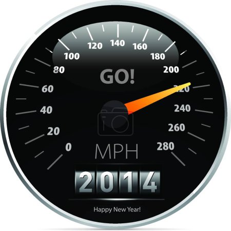 Téléchargez les illustrations : "2014 année calendrier compteur de vitesse voiture
" - en licence libre de droit