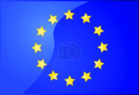 Ilustración de "Bandera de la Unión Europea "vector ilustración - Imagen libre de derechos