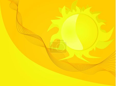 Ilustración de Hermoso sol vector ilustración - Imagen libre de derechos