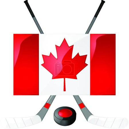 Illustration for Illustration of the Canadian hockey - Royalty Free Image