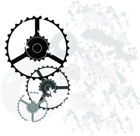 Illustration for Grunge machinery modern vector illustration - Royalty Free Image