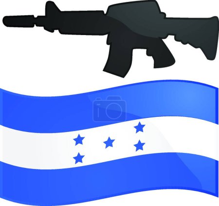 Téléchargez les illustrations : Honduras icône de guerre pour le web, illustration vectorielle - en licence libre de droit