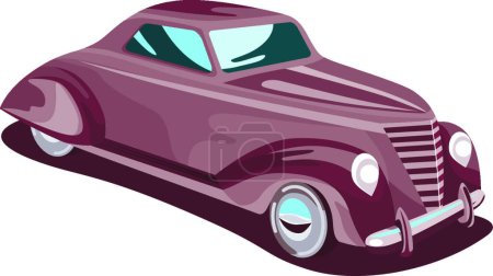 Ilustración de Car Retro, ilustración vectorial gráfica - Imagen libre de derechos