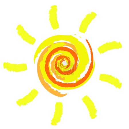 Illustration for Sun icon vector illustration - Royalty Free Image