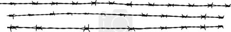 Illustration for Illustration of the Barbed wire - Royalty Free Image
