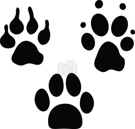 Téléchargez les illustrations : Illustration des empreintes de chien - en licence libre de droit