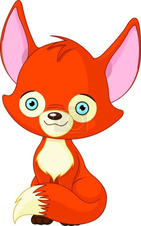 Illustration for Illustration of the Cute baby fox - Royalty Free Image