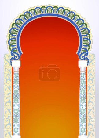 Illustration for Illustration of the Floral arch design - Royalty Free Image