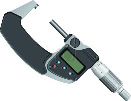 Illustration for Illustration of the Digital micrometer - Royalty Free Image