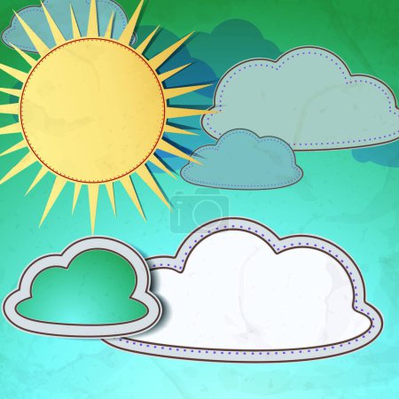 Illustration for Illustration of the Sun and Clouds. - Royalty Free Image