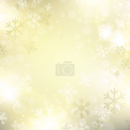 Illustration for Abstract golden background with bokeh effect, copy space banner cover - Royalty Free Image