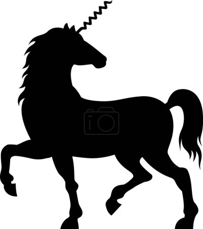 Illustration for "Corkscrew Unicorn" vector illustration - Royalty Free Image