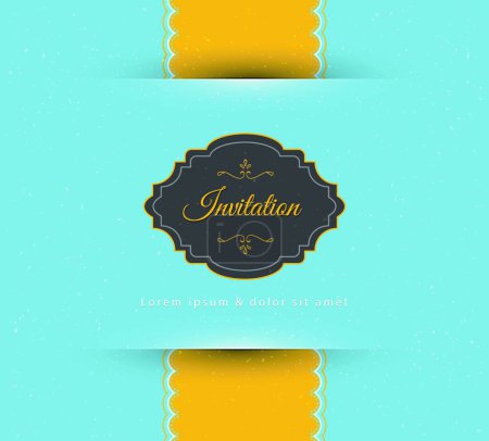 Illustration for Colorful invitation template, vector illustration - Royalty Free Image