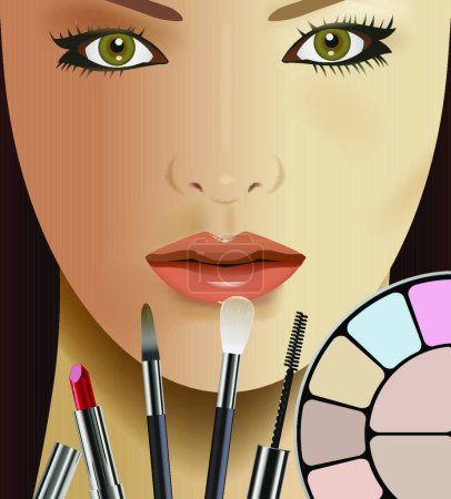 Ilustración de Maquillaje, ilustración vectorial gráfica - Imagen libre de derechos