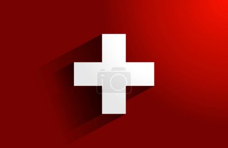 Illustration for Flag of Switzerland  vector illustration - Royalty Free Image