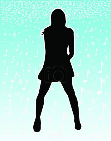 Illustration for The Performer, graphic vector illustration - Royalty Free Image