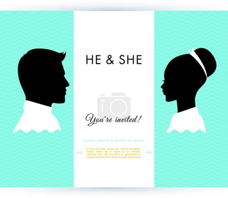 Illustration for Illustration of the He & She - Royalty Free Image