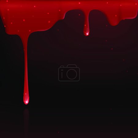 Illustration for Illustration of the Dripping Red Blood. - Royalty Free Image