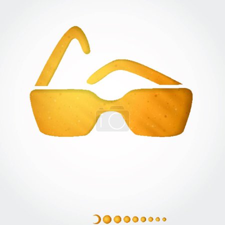 Ilustración de "Fondo de verano. Gafas de sol. Ilustración vectorial - Imagen libre de derechos