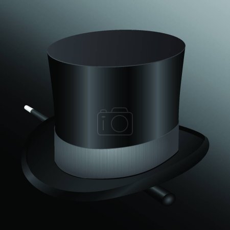 Téléchargez les illustrations : Illustration du magicien du chapeau cylindre - en licence libre de droit