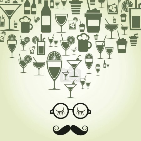 Illustration for Alcohol, simple vector illustration - Royalty Free Image