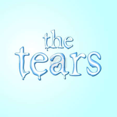Illustration for Flow water text the tears, simple vector illustration - Royalty Free Image