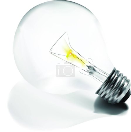 Illustration for Illustration of light bulb icon web page - Royalty Free Image
